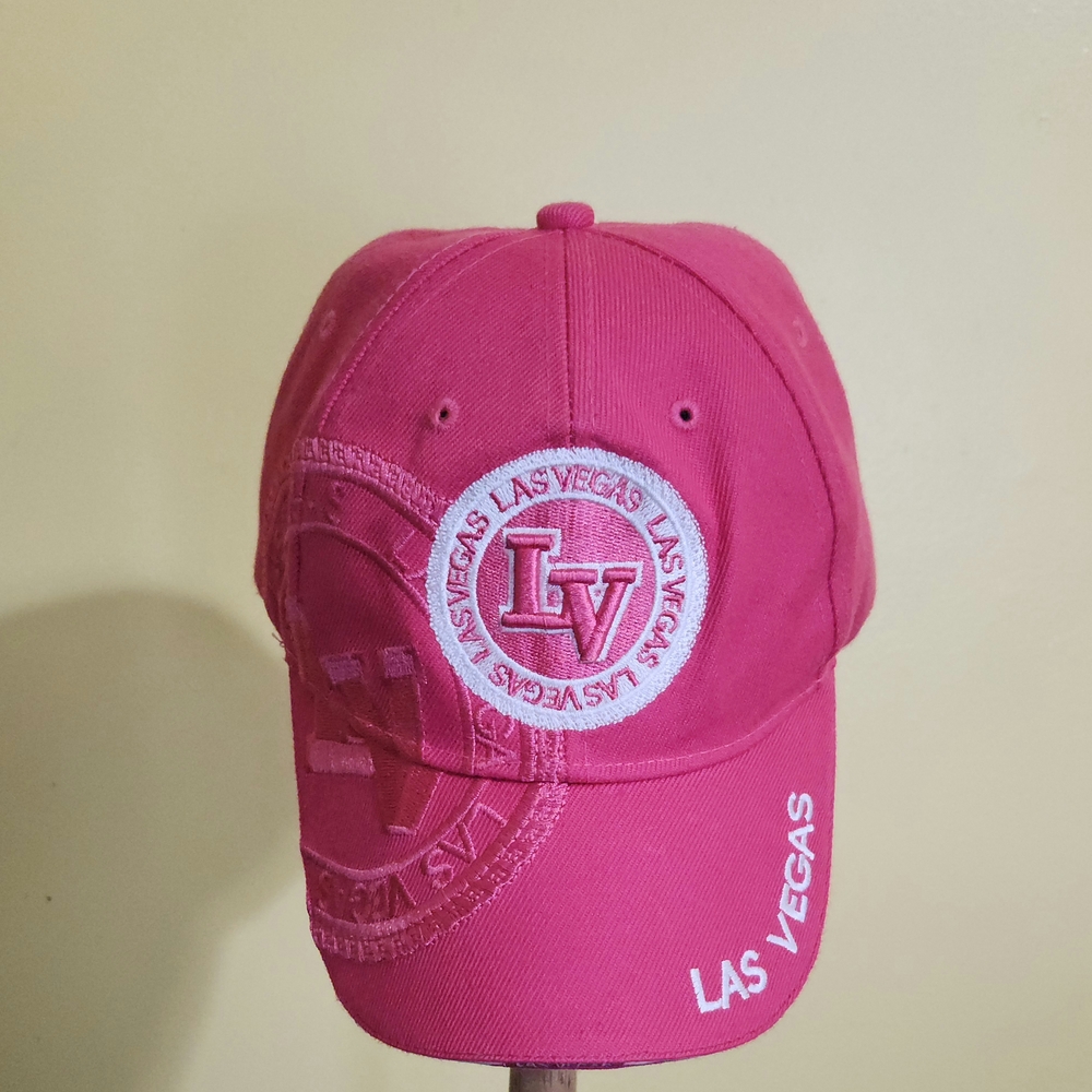 Koskash Head Wear Las Vegas Embroidered Pink Cap